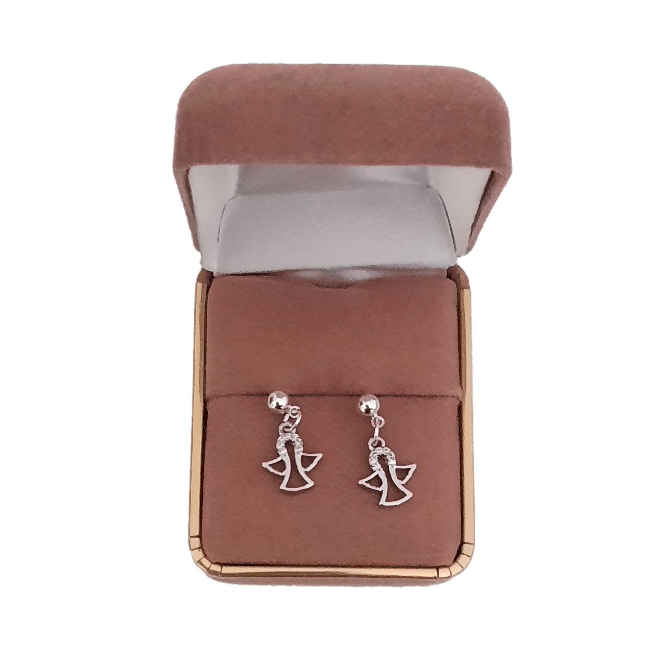 Crystal Angel Girls Silver Earrings(2)