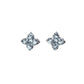Crystal Flower Stud Clip On Earrings