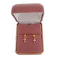 Crystal Gold Tone Drop Cross Earrings(2)