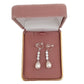 Crystal Pearl Drop Stud Clip On Earrings(2)