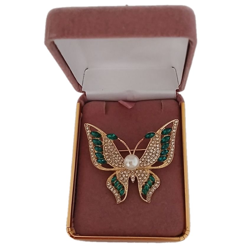 Crystal Set Butterfly Brooch(2)