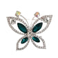 Crystal Set Butterfly Brooch