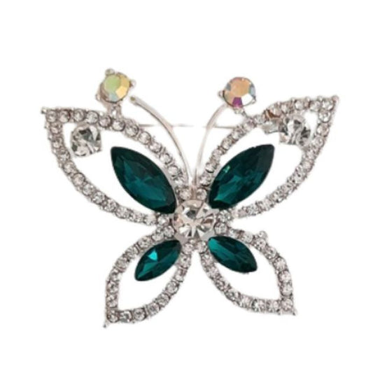 Crystal Set Butterfly Brooch
