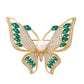 Crystal Set Butterfly Brooch