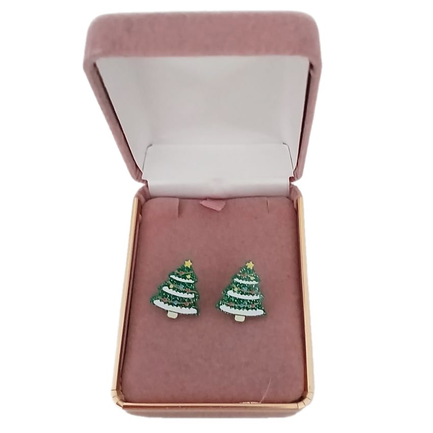Crystal Set Christmas Tree Earrings(2)