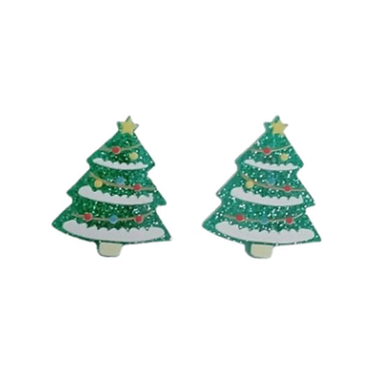 Crystal Set Christmas Tree Earrings