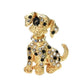 Crystal Set Puppy Ladies Brooch