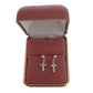 Crystal Sterling Silver Drop Cross Earrings(2)