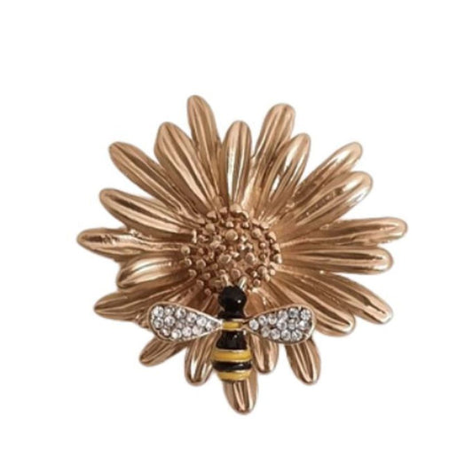 Crystal Wing Bee Brooch