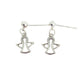 Crystal Angel Girls Silver Earrings