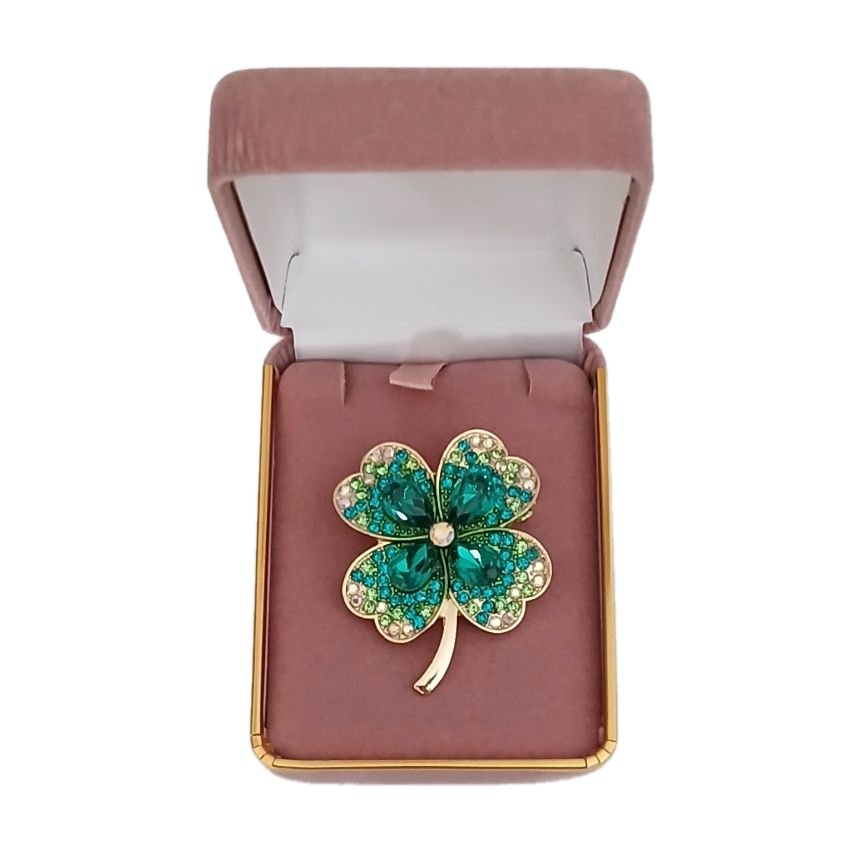 Crystal Clover Ladies Brooch(2)