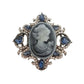 Crystal Set Traditional Cameo Brooch
