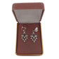 Crystal Stone Drop Silver Clip On Earrings(2)