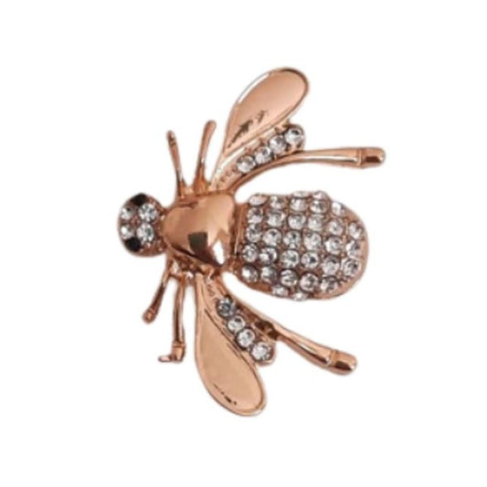 Cubic Zirconia And Gold Wasp Brooch