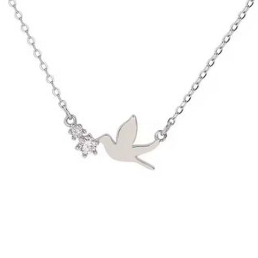Cubic Zirconia Confirmation Dove Confirmation Necklace