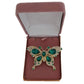 Cubic Zirconia Green Butterfly Brooch()