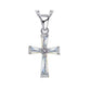 Cubic Zirconia Silver Cross Pendant