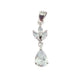 Cubic Zirconia Flower Drop Stone Pendant