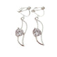 Cubic Zirconia Open Centre Silver Clip On Earrings