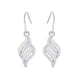 Cut Out Silver Earrings On Silver Hook Stem