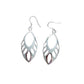 Cut Out Silver Leaf Effect Earrings On Silver Hook Stem
