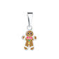 Cute Brown Sterling Silver Kids Gingerbread Necklace