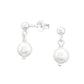 Dangly 7mm Pearl Sterling Silver Earrings