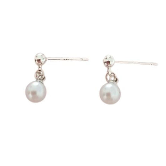 Dangly 7mm Pearl Sterling Silver Earrings