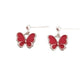 Dangly Butterfly Sterling Silver Earrings