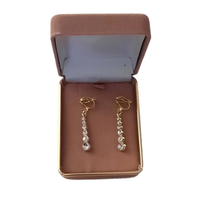 Dangly Gold Clip On Earrings(2)