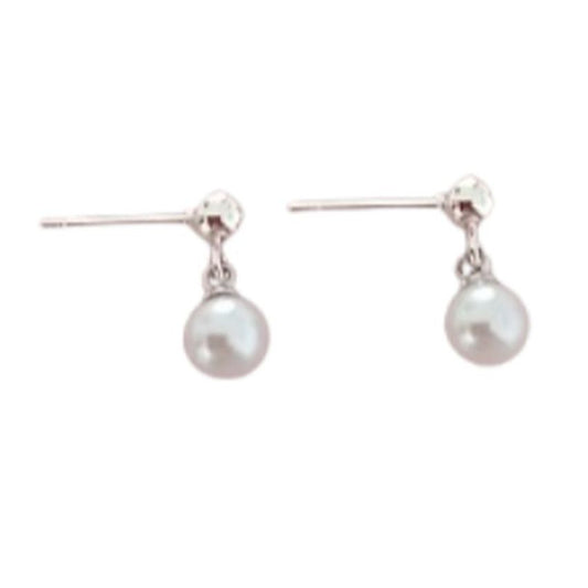 Dangly Kids Pearl Sterling Silver Earrings
