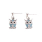 Dangly Owl Silver Earrings