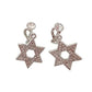 Dangly Crystal Star Clip On Earrings