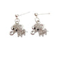 Dangly Elephant Silver Earrings