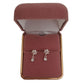 Dangly Pink Flower Sterling Silver Earrings(2)