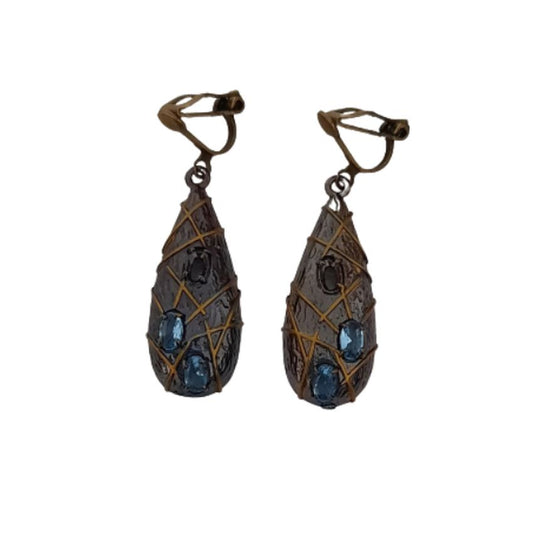 Dark Bohemian Clip On Earrings