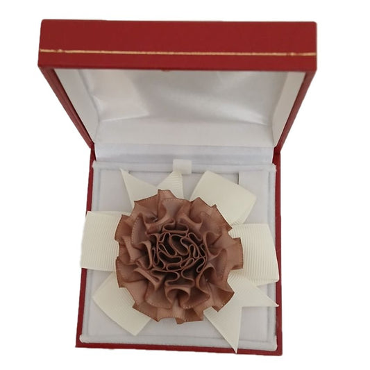 Dark Gold Cream Flower Wrist Corsage
