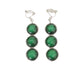 Dark Green Clip On Earrings