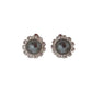 Dark Grey Diamante Clip On Earrings