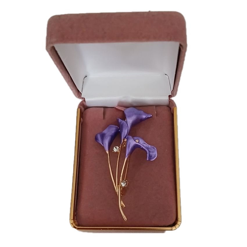 Dark Purple Flower Brooch(2)