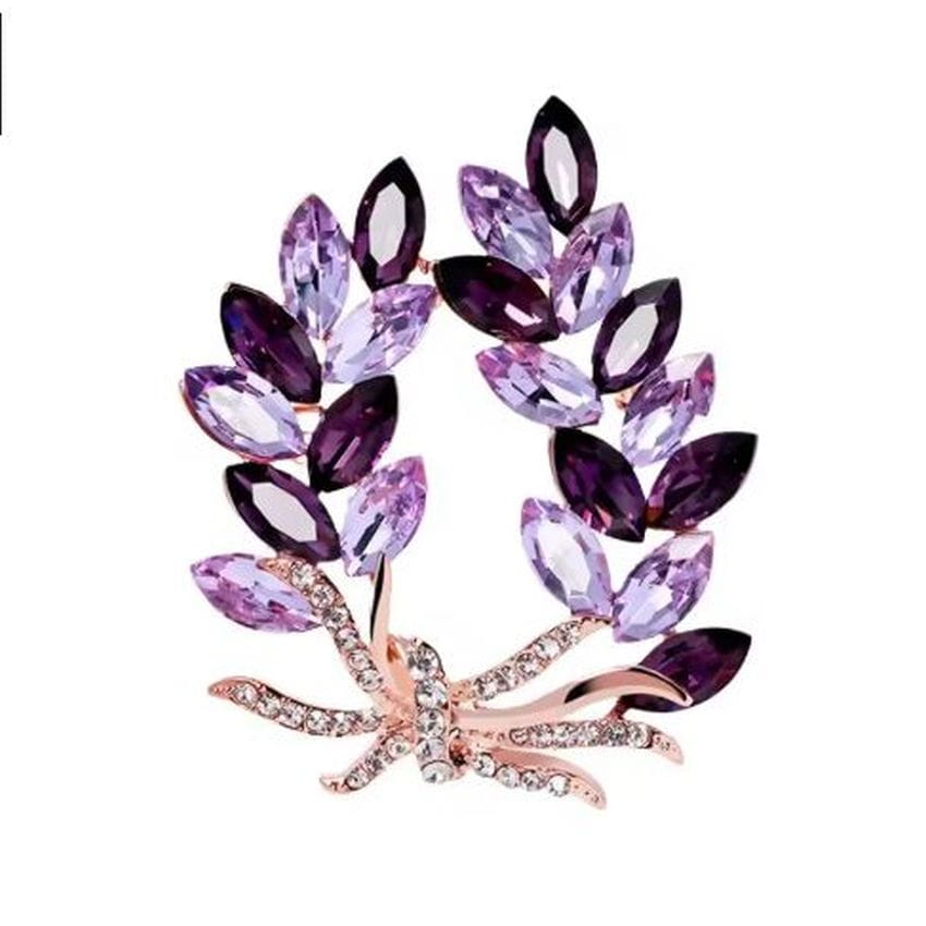 Dark Purple Flower Brooch