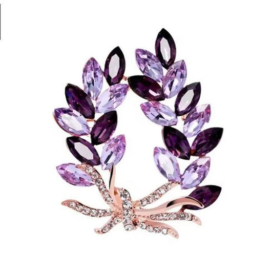 Dark Purple Flower Brooch