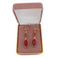 Dark Red Diamante Clip On Earrings(2)