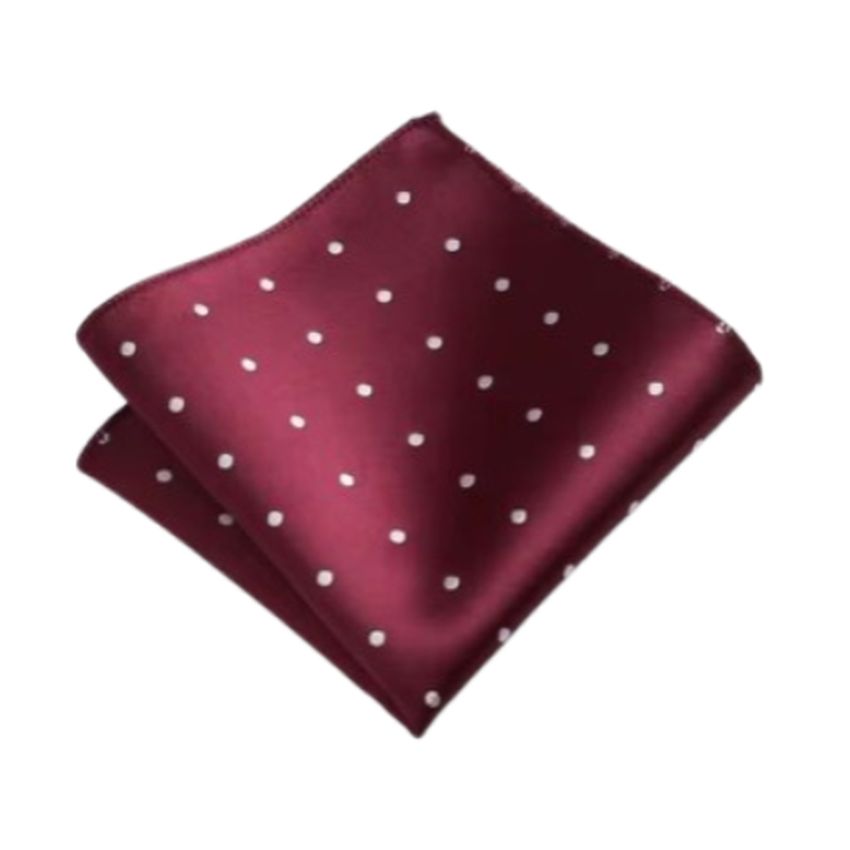 Dark Red Spot Pocket Square Hanky