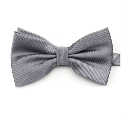 Dark Silver Grey Adjustable Bow Tie