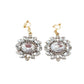 Decorated Mirror Gold Clip On Earrings