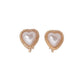 Diamante Gold Colour Heart Clip On Earrings