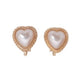 Diamante Gold Colour Heart Clip On Earrings