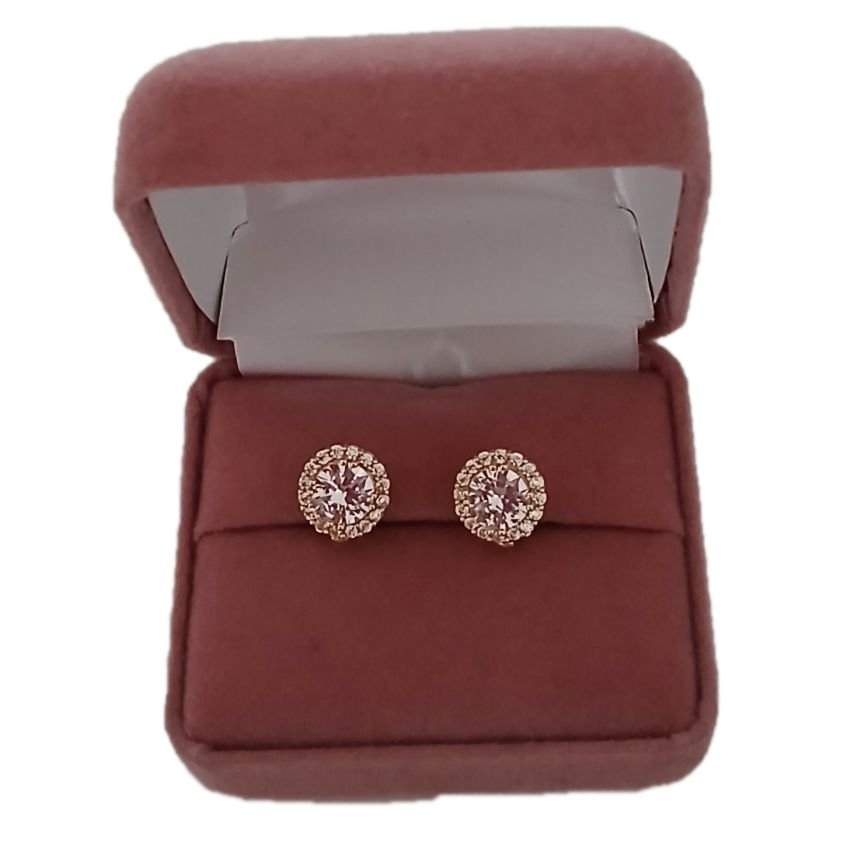 Diamante Gold Small Clip On Earrings(2)