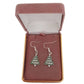 Diamante Green Christmas Tree Hook Earrings(2)